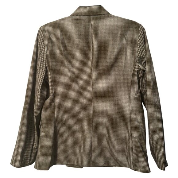 Free Assembly Womens Houndstooth Blazer Jacket Size M Cotton/Spandex Blend Doubl - Picture 11 of 12